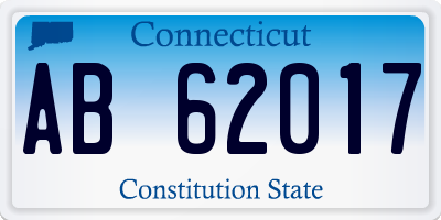 CT license plate AB62017