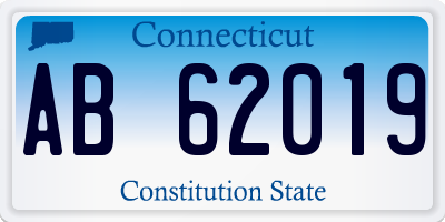 CT license plate AB62019