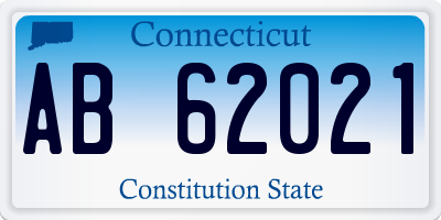 CT license plate AB62021