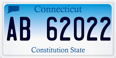 CT license plate AB62022