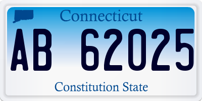 CT license plate AB62025