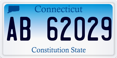 CT license plate AB62029