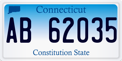 CT license plate AB62035