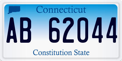 CT license plate AB62044