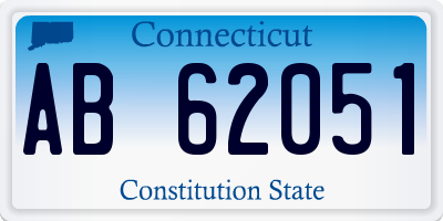 CT license plate AB62051