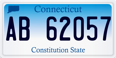 CT license plate AB62057