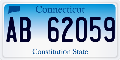 CT license plate AB62059