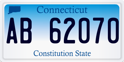 CT license plate AB62070