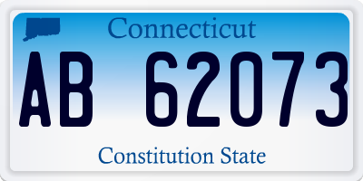 CT license plate AB62073