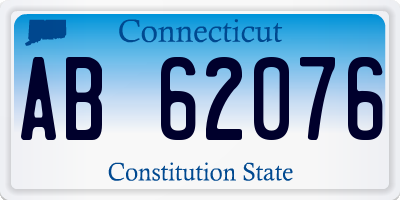 CT license plate AB62076