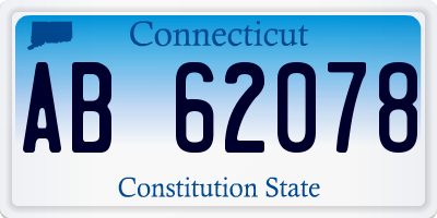 CT license plate AB62078