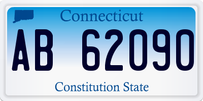 CT license plate AB62090