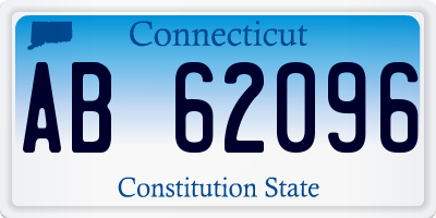 CT license plate AB62096