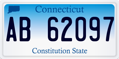 CT license plate AB62097