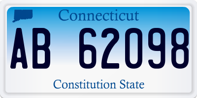 CT license plate AB62098