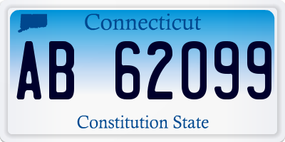 CT license plate AB62099