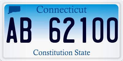 CT license plate AB62100