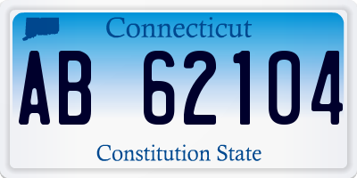 CT license plate AB62104