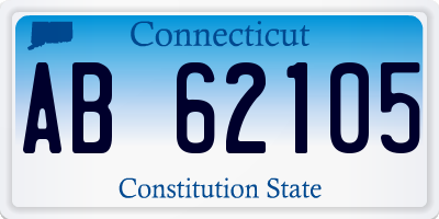 CT license plate AB62105