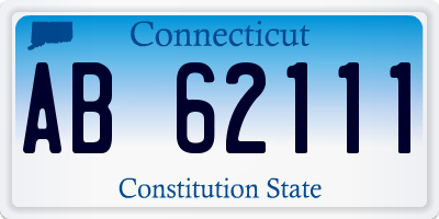 CT license plate AB62111