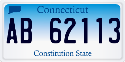 CT license plate AB62113