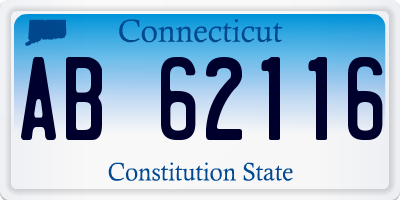 CT license plate AB62116