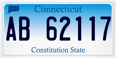 CT license plate AB62117