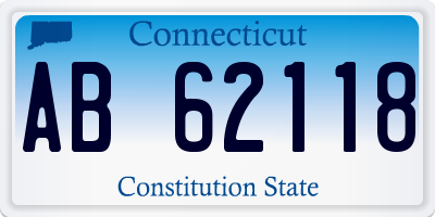 CT license plate AB62118