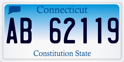 CT license plate AB62119