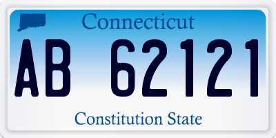 CT license plate AB62121