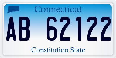 CT license plate AB62122