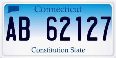 CT license plate AB62127