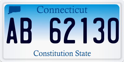 CT license plate AB62130