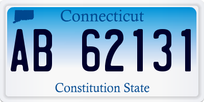 CT license plate AB62131