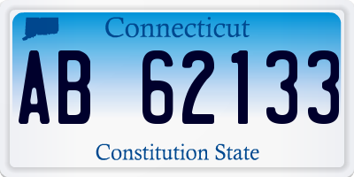 CT license plate AB62133