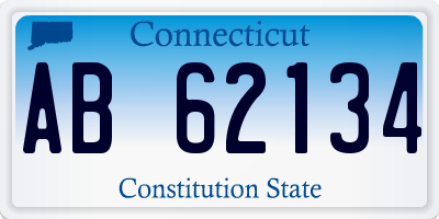 CT license plate AB62134