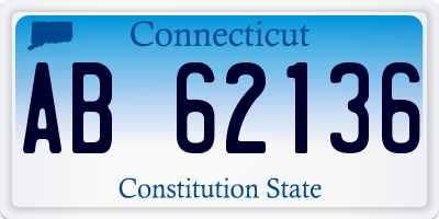 CT license plate AB62136