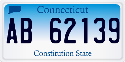 CT license plate AB62139