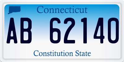 CT license plate AB62140