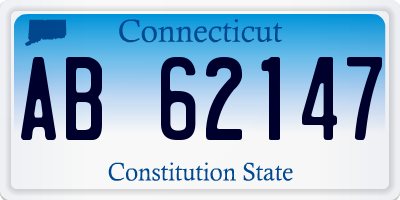 CT license plate AB62147