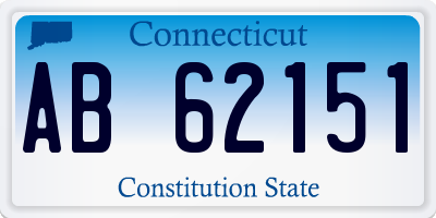 CT license plate AB62151