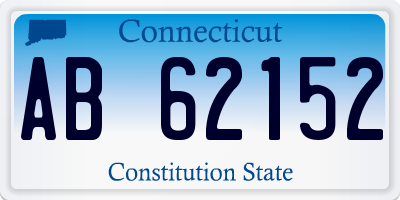 CT license plate AB62152