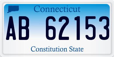 CT license plate AB62153