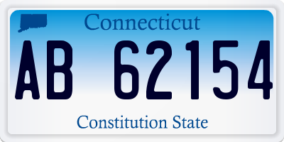 CT license plate AB62154