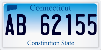 CT license plate AB62155