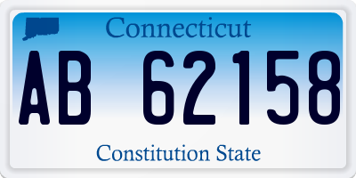 CT license plate AB62158