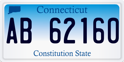 CT license plate AB62160