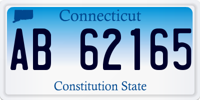 CT license plate AB62165