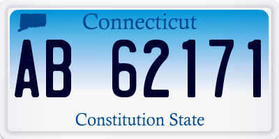 CT license plate AB62171