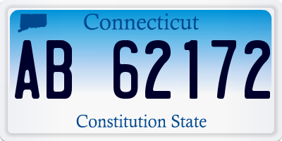 CT license plate AB62172